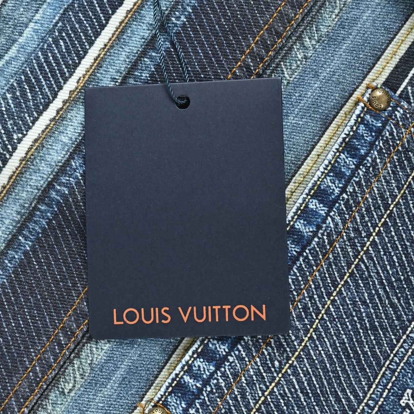 Louis Vuitton/Louis Vuitton jacquard striped denim shirt